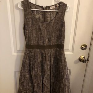 Eva Mendes Brown Casual Dress